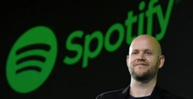 Retrato de Daniel Ek, CEO y cofundador de Spotify, con fondo neutro.
