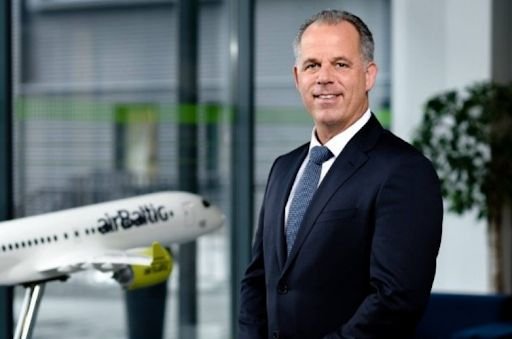 Martín Gauss, ex CEO de AirBaltic, en su última aparición pública tras su repentina salida de la aerolínea letona.